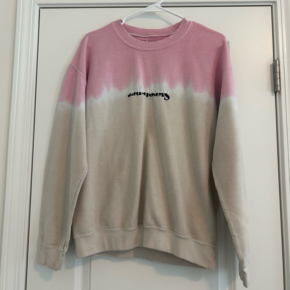 Ariana Grande Concert Crewneck Pink and Cream Ombre Sweatshirt